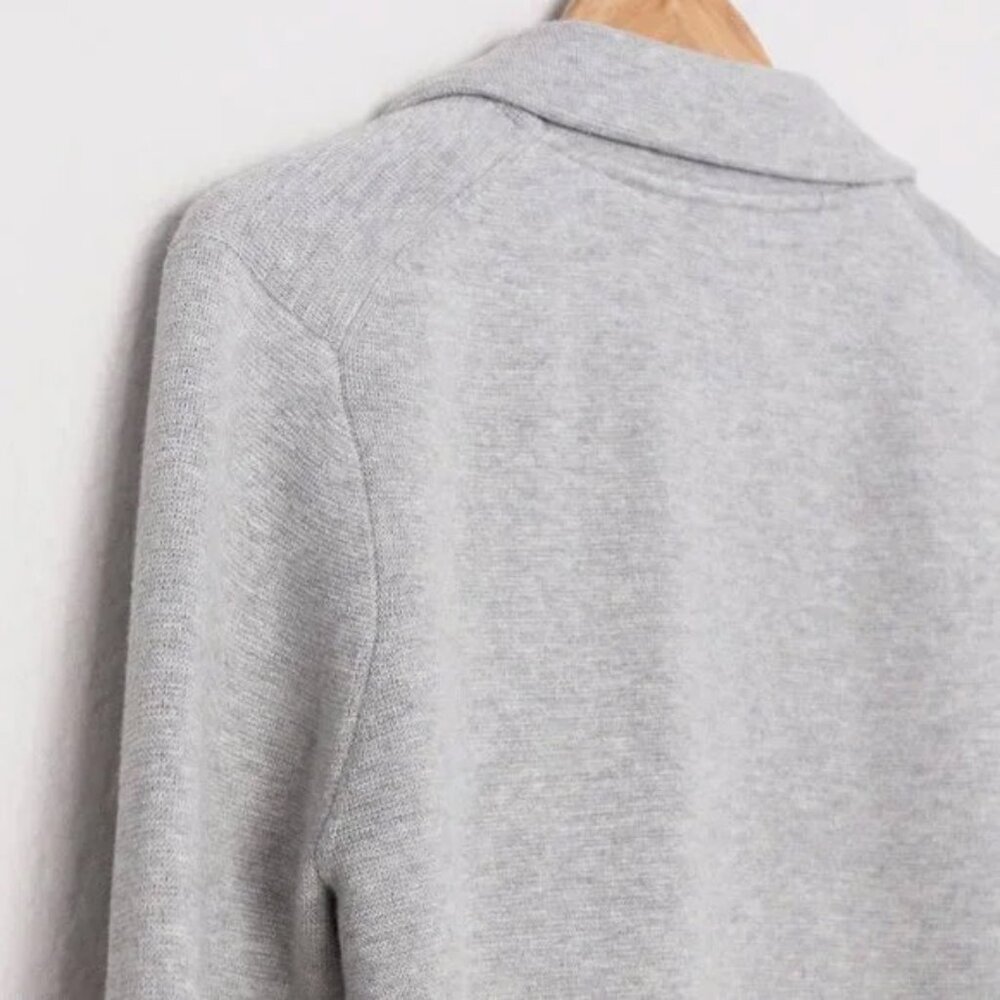 J.Crew Sophie Open Front Sweater Knit Blazer Jacket M Gray Grey Merino Wool $168 - Picture 11 of 16